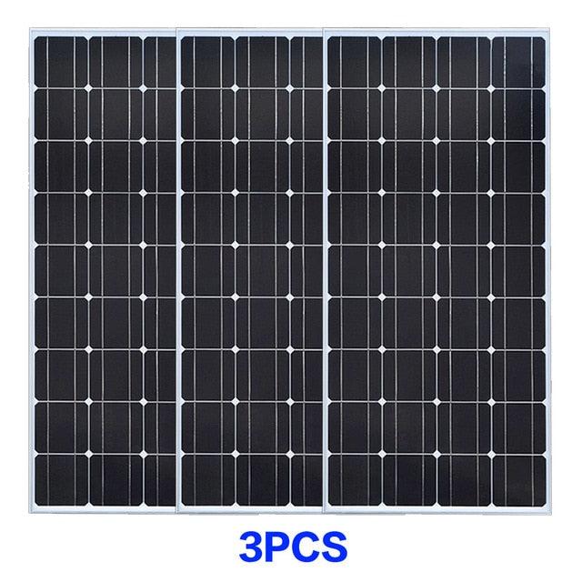 Solar panel 100W 18V Glass 2PCS 3PCS 4PCS solar Panels 200W 300W 400W flexible bsolaire Monocrystalline board