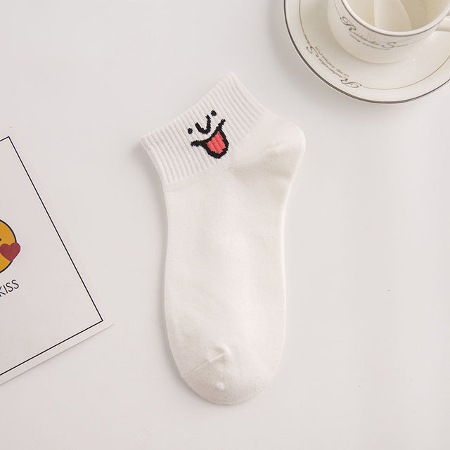 Women 2020 funny face socks cotton