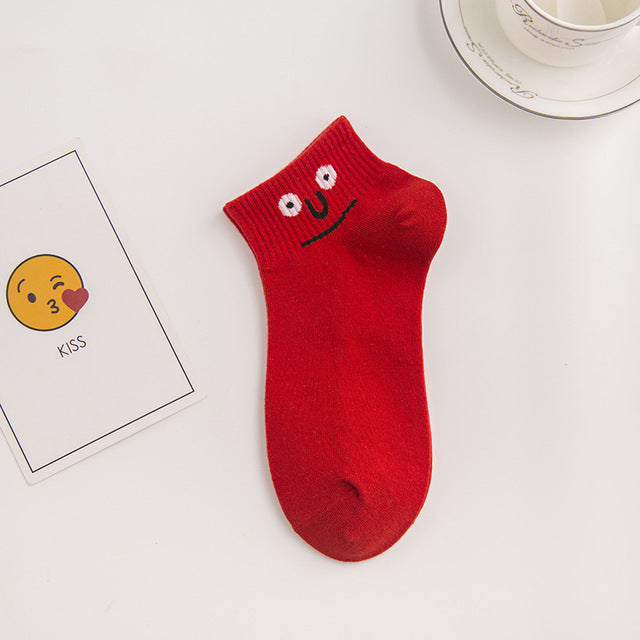 Women 2020 funny face socks cotton