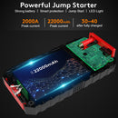 22000mAh Car Jump Portable Emergency Starter Power Bank Car Booster Starting Device Waterproof