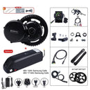 48V 750W BBS02B Mid Drive Motor Electric Bike Conversion Kit with Lock 12Ah/17.5Ah Bicycle Battery built in Samsung Cell