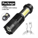 Mini LED Flashlight Usb Rechargeable led flashlight 3 Mode  for Night Lighting