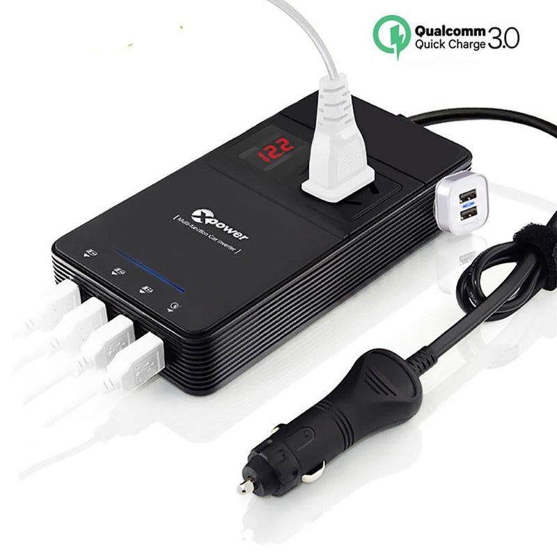 XP Car Power Inverter DC 12V to AC 220V 230V Voltage Converter with Air Purifier QC 3.0 USB Charger Auto Inversor 12 V 220 V