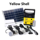 Portable Solar Generator Outdoor DC6W Solar Panel 6V-9Ah Lead-acid Battery Charging LED Lighting System