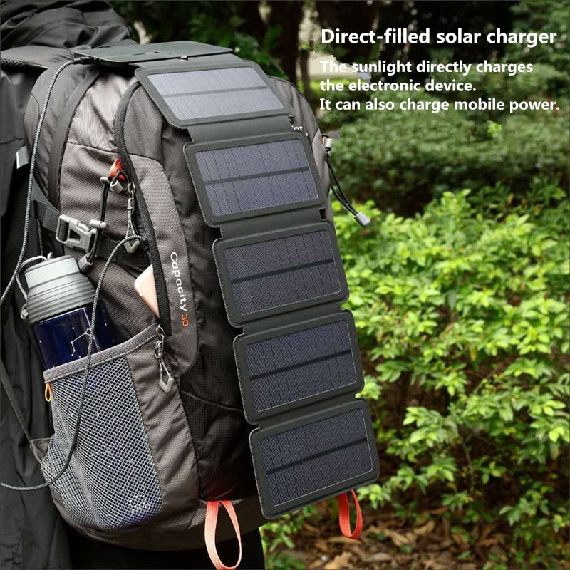 Sun Power folding 10 W Solar Cells Charger 5 V 2.1 A USB Output Devices Portable Solar Panels for Smartphones