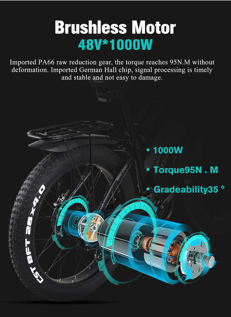 Electric bike 48 V 1000 W electric mountain bike 4.0 fat tire Electric Bicycle beach E-bike electric