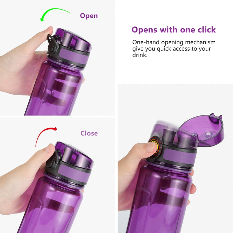Water Bottle 500/ 1000 ml Shaker Portable Leak proof Outdoor Fruit juice Infuser Plastic Bottle BPA Free