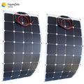 New 100w 200w flexible solar panel ETFE or PET18V for 12V battery charger monocrystalline solar cell panel  home system kit