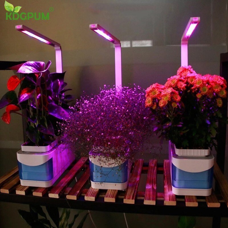 Smart Flowerpot Gardening Self-watering Pots Indoor Planter Plant Nursery Pot Hydroponic Growing System With LED Grow Light