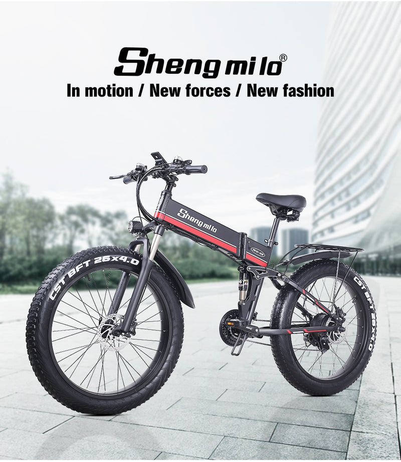 Electric bicycle 1000W Electric Beach Bike 4.0 Fat Tire Electric Bike  48V Mens Mountain Bike Snow E-bike 26inch Bicycle