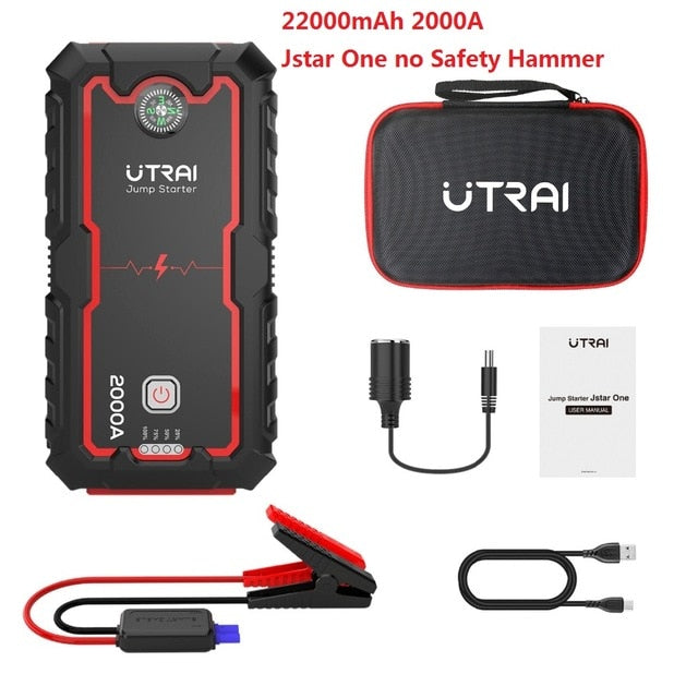 22000mAh Car Jump Portable Emergency Starter Power Bank Car Booster Starting Device Waterproof