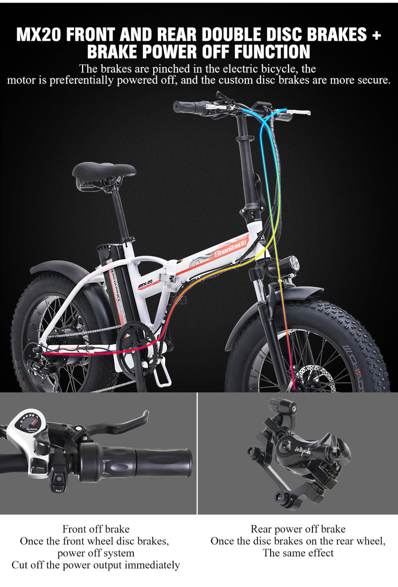 Electric bike 500 W 4.0 fat tire folding  48 V 15 AH lithium battery