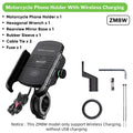 Mobile Phone Holder Motorcycle Smartphone for  Motorbike Handlebar Mount with Wireless Charger
