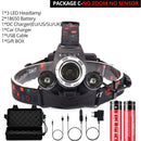 Most Powerful LED Headlight headlamp 5LED  18650 battery Best For Camping, fishing