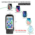 Bicycle Bag Front Tube touch Screen Saddle Bag Waterproof Cycling Frame 5.8/6 Inch