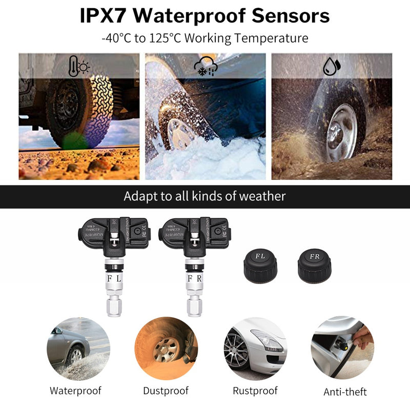 Solar TPMS Car Tire Pressure Monitoring System Alarm Auto Smart Control External Internal Wireless Tyre Pressure Sensor