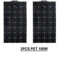 Solar Panel 100w 200w  18V 12V 24V Light weight  Glass Temper Solar Panel Mono crystalline cells solar battery charger