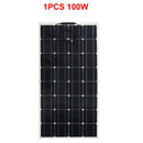 Solar Panel 100w 200w  18V 12V 24V Light weight  Glass Temper Solar Panel Mono crystalline cells solar battery charger