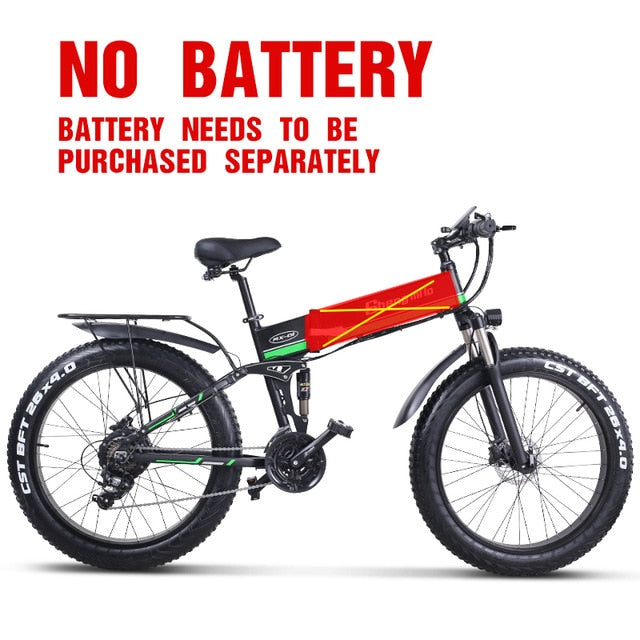 Electric bicycle 1000W Electric Beach Bike 4.0 Fat Tire Electric Bike  48V Mens Mountain Bike Snow E-bike 26inch Bicycle