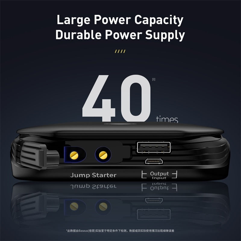 Car Jump Starter Battery Power Bank Portable 12 V 800 A Vehicle Emergency Battery Booster for 4.0 L Car Power Starter