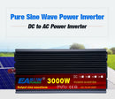 Pure Sine Wave Inverter DC 12v 24v AC 110v 220v Power 2000W 3000W 4000W Car Inverter Converte WITH LED Display