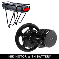 48V 750W BBS02B Mid Drive Motor Electric Bike Conversion Kit with Lock 12Ah/17.5Ah Bicycle Battery built in Samsung Cell