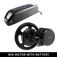 48V 750W BBS02B Mid Drive Motor Electric Bike Conversion Kit with Lock 12Ah/17.5Ah Bicycle Battery built in Samsung Cell