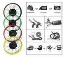 Electric bicycle Conversion Kit 20 24 26 inch 4.0 Tyre 36V 250w 500w 48v 1000W 1500W Fat bike motor wheel 4 color for ebike