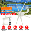 6000W 12V/24V/48V 6 Blades Horizontal Wind Generator  Turbines Charge for Home Camping