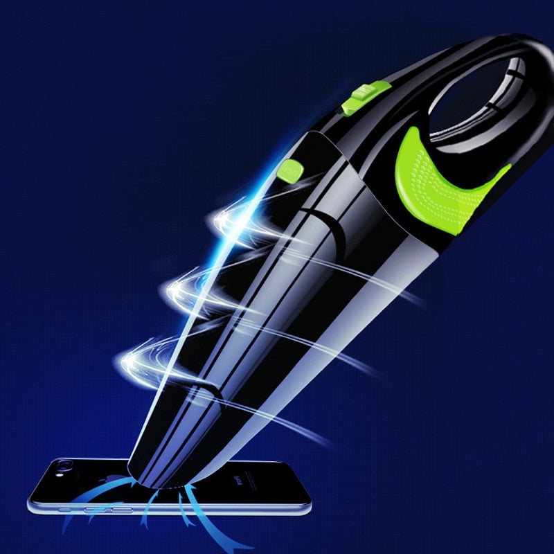 120W Powerful Wireless Car Vacuum Cleaner Handheld USB Cordless Wet/Dry Use Rechargeable