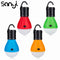 Mini Portable LED Bulb Emergency Lamp Waterproof Hanging Hook Flashlight Camping Light Use 3*AAA