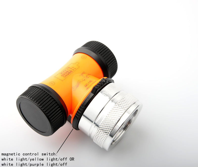 Diving double wick waterproof T6 LED L2  LED flashlight lamp lantern 26650 UV