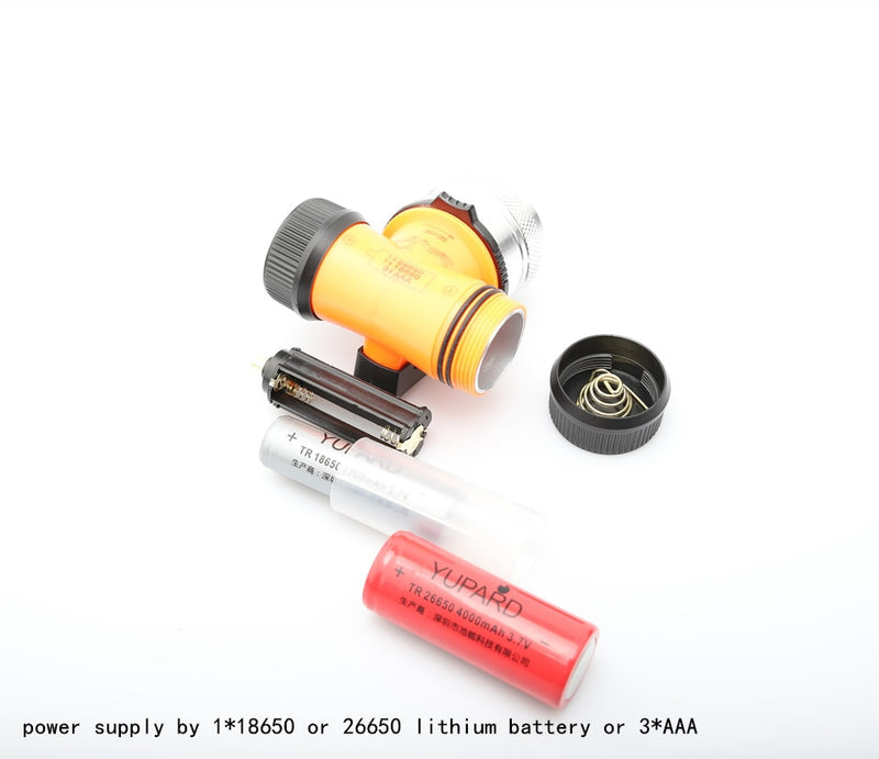 Diving double wick waterproof T6 LED L2  LED flashlight lamp lantern 26650 UV