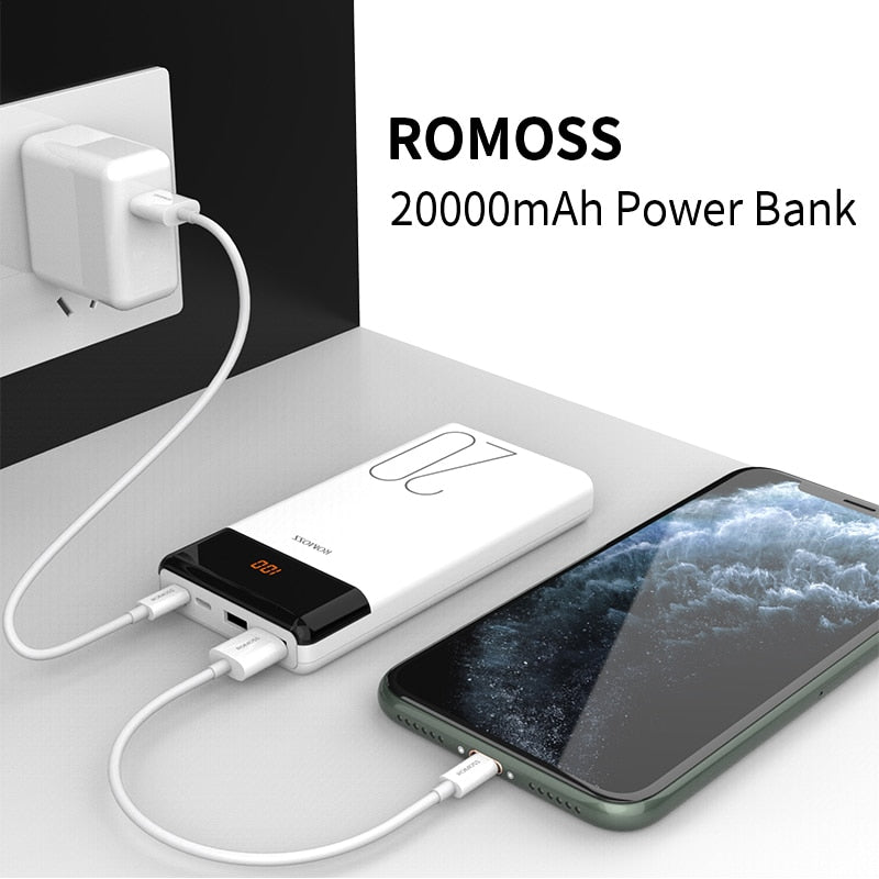 20000mAh ROMOSS LT20 Power Bank Dual USB Powerbank