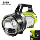 Powerful Rechargeable LED Flashlight with USB OUTPUT Power Reserve