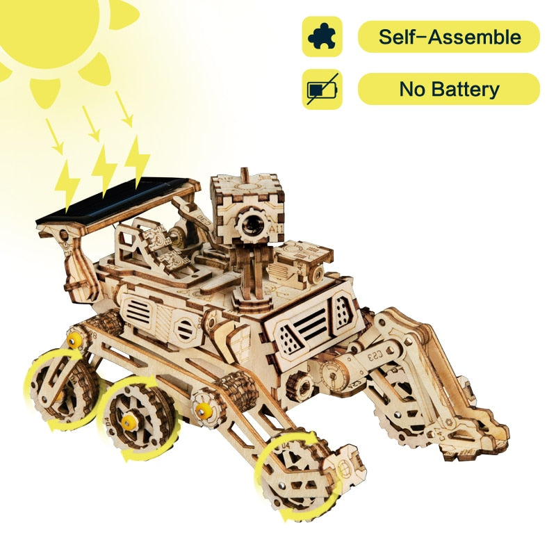 Robotime 4 Kind Moveable 3D Wooden Solar Space Hunting Puzzle Game Assembly Toy Gift for Children Teens Adult LS402