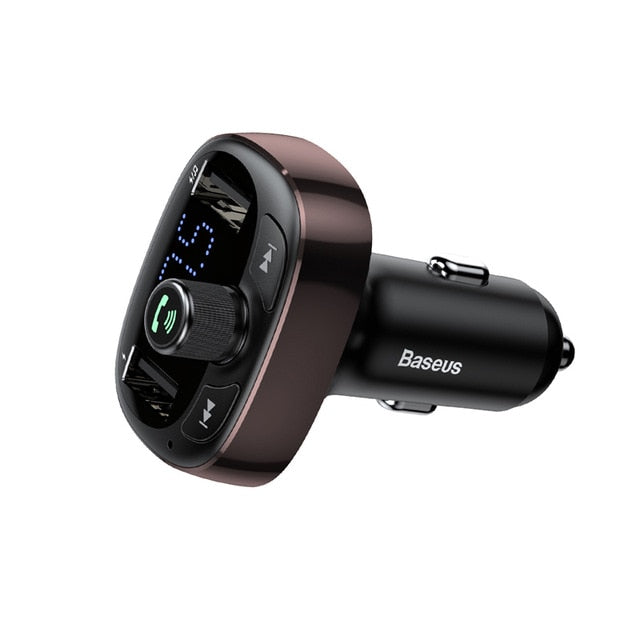 Baseus FM Transmitter Modulator Bluetooth Handsfree Car Kit Audio MP3 Player with 3.4A Dual USB Car FM Transmittor Phone Charger