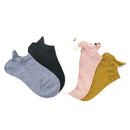 5 Pairs/Pack Embroidered Expression Women Socks Happy Fashion Ankle Funny Socks Women Cotton Summer Candy Color