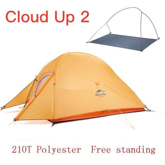 Naturehike Cloud Up Series Ultralight Camping Tent Waterproof Outdoor Hiking Tent 20D Nylon Backpacking Tent With Free Mat