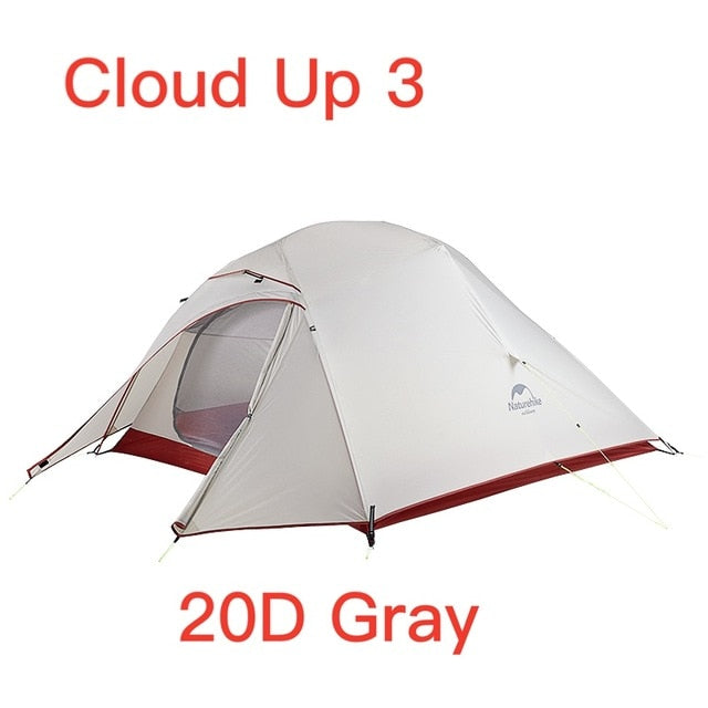 Naturehike Cloud Up Series Ultralight Camping Tent Waterproof Outdoor Hiking Tent 20D Nylon Backpacking Tent With Free Mat