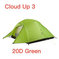 Naturehike Cloud Up Series Ultralight Camping Tent Waterproof Outdoor Hiking Tent 20D Nylon Backpacking Tent With Free Mat