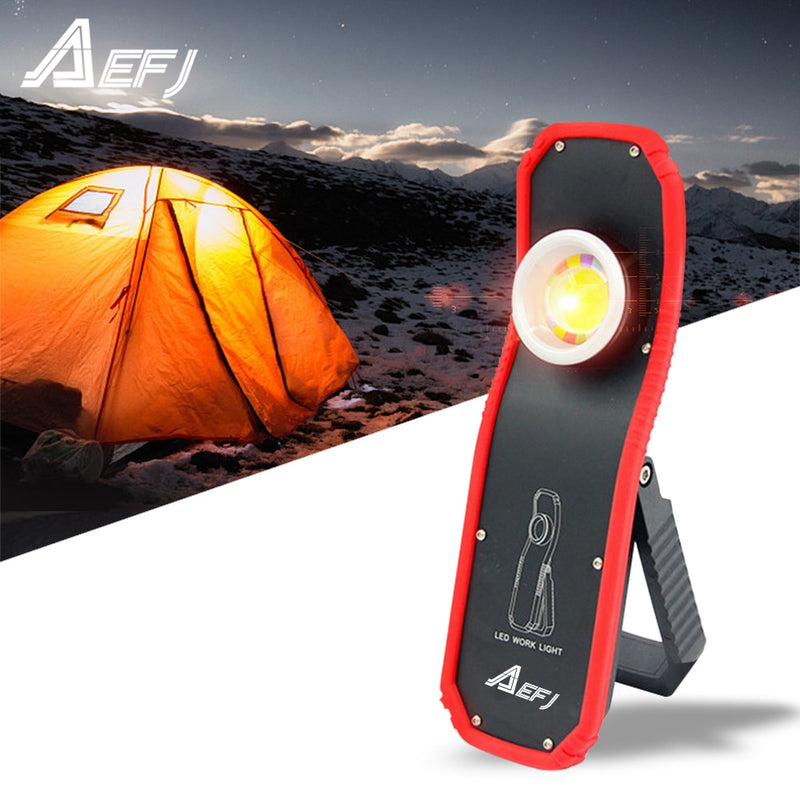 60w Portable Flashlight Torch USB Rechargeable LED Work Light Magnetic