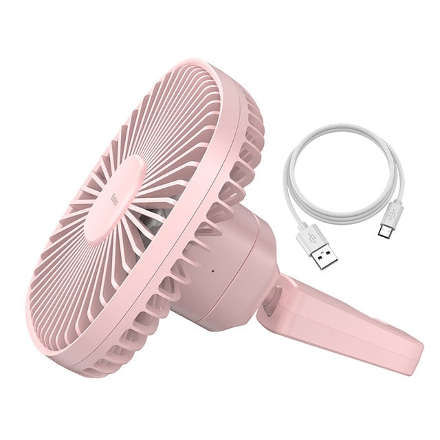 Baseus Magnetic Car Air Cooling Fan 360 Rotation Back Seat Cooler Fan With 1000mAh Battery For Auto Air Conditioner Cooler Fan