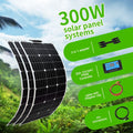 18V 100 Watt 200W 300W 400W Flexible Solar Panel kit  for 12V 24V battery car RV home outdoor Power charging