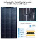 18V 100 Watt 200W 300W 400W Flexible Solar Panel kit  for 12V 24V battery car RV home outdoor Power charging