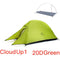 Naturehike Cloud Up Series Ultralight Camping Tent Waterproof Outdoor Hiking Tent 20D Nylon Backpacking Tent With Free Mat