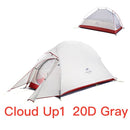 Naturehike Cloud Up Series Ultralight Camping Tent Waterproof Outdoor Hiking Tent 20D Nylon Backpacking Tent With Free Mat