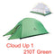 Naturehike Cloud Up Series Ultralight Camping Tent Waterproof Outdoor Hiking Tent 20D Nylon Backpacking Tent With Free Mat