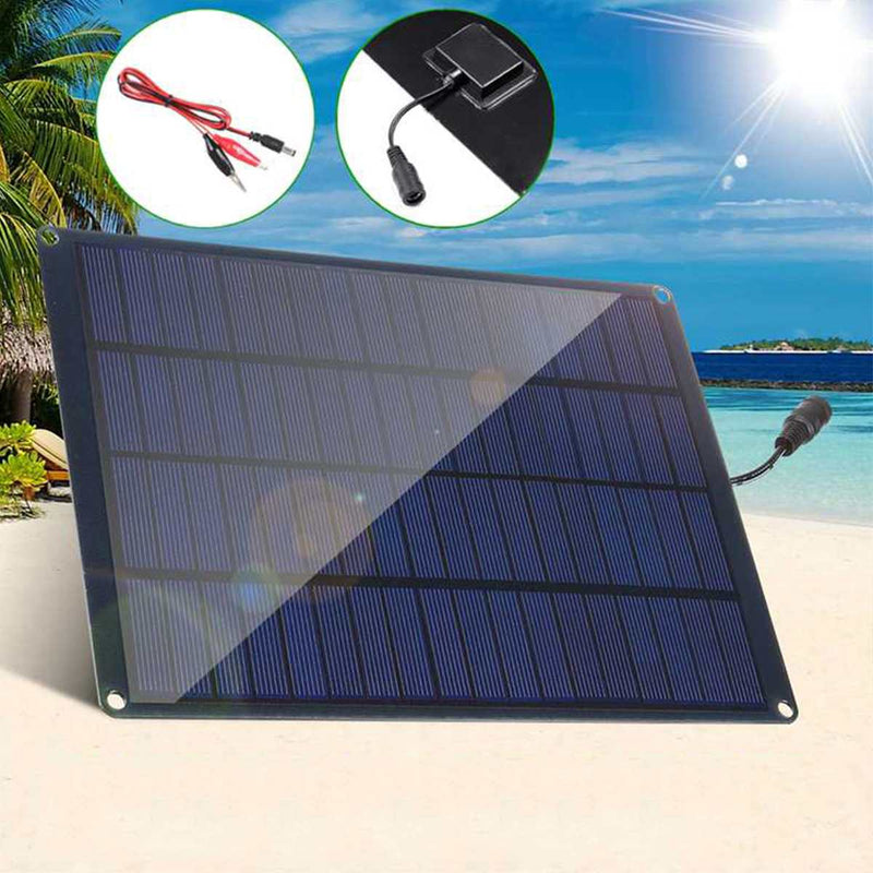 20W 12V 18V Solar Panel with battery Clip+10/20/30/50A Solar Car Charger Controller Solar Cells for Outdoor Camping Hiking