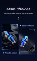 Car Holder for iPhone X 11 15W Wireless Charger Smart Phone Holder for Samsung Xiaomi Car Charger Stand Mount for Huawei